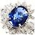 Autre Marque Anello fede in platino con zaffiro e diamante - vista 2