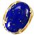 Autre Marque Anello a fascia in oro giallo 18K con lapislazzuli D'oro