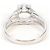 Autre Marque Platin-Bandring mit Diamanten und Opal - Ansicht 5