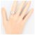 Autre Marque Platin-Bandring mit Diamanten und Opal - Ansicht 8
