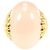 Autre Marque Anel banda em ouro amarelo 18K com quartzo rosa Dourado