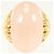 Autre Marque Anel banda em ouro amarelo 18K com quartzo rosa Dourado - vista 2