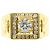 Autre Marque Anello a fascia in oro giallo 18K con diamante D'oro