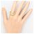 Autre Marque Anello a fascia in oro giallo 18K con diamante D'oro - vista 6