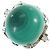 Autre Marque Anello fede in platino con diamante e malachite