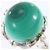 Autre Marque Anello fede in platino con diamante e malachite - vista 2