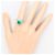 Autre Marque Anello fede in platino con diamante e malachite - vista 6