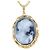 Autre Marque Collar de oro amarillo 18K con camafeo de piedra Dorado