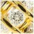 Autre Marque Ehering aus Platin und Gelbgold mit Diamant Golden - Ansicht 2