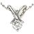 Autre Marque Platinhalskette mit Diamantanhänger