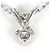 Autre Marque Platinhalskette mit Diamantanhänger - Ansicht 3