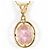 Autre Marque Collier en or jaune 14K avec zircone rose Doré - vue 3