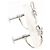 Autre Marque Boucles d'oreilles puces en platine PT900 avec diamants - vue 2