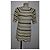 Isabel Marant Vestido Mini de Algodón a Rayas Negro Beige - vista 2
