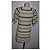 Isabel Marant Vestido Mini de Algodón a Rayas Negro Beige - vista 4