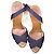 Sandali con zeppa Christian Louboutin in denim Marrone Blu