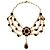 Colar Dolce & Gabbana com pérolas e cristais Preto Branco Gold hardware