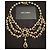 Colar Dolce & Gabbana com pérolas e cristais Preto Branco Gold hardware - vista 3