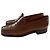 J.M. Weston brown leather loafers - view 2