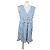 Love Moschino gestreiftes Baumwollkleid Weiß Blau
