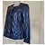 Autre Marque St. John Giacca in pelle di agnello metallizzata blu navy Blu scuro - vista 2