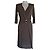 Max Mara Brown Draped Viscose Blend Midi Dress