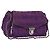 PRADA Schultertasche mit Kette Nylon Purple Silver Auth ka6524 Silber Lila