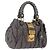 Borsa a mano Miu Miu Matelassé in pelle 2way Grigio Oro Auth 167718M Marrone D'oro