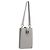 CHANEL Matelasse Mini Pouch Lamb Skin Gray Silver CC Auth 207566A Braun Silber