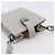 CHANEL Matelasse Mini Pouch Lamb Skin Gray Silver CC Auth 207566A Braun Silber - Ansicht 6