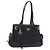 Saco Tote PRADA Nylon Preto Prata Auth 207682