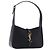 Autre Marque Saint Laurent LE 5A 7 Mini Hand Bag Smooth Calf Skin Black Gold Auth ka6389M Nero D'oro