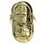 FENDI Shoulder Pouch Leather Gold Auth 206841M Dourado