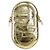 FENDI Shoulder Pouch Leather Gold Auth 206841M Dourado - vista 13