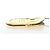 FENDI Shoulder Pouch Leather Gold Auth 206841M Dourado - vista 4