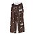 LOUIS VUITTON Pantalones rectos Catgram de seda 38 Brown LV Auth BA15774SAM Castaño