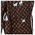 LOUIS VUITTON Pantalones rectos Catgram de seda 38 Brown LV Auth BA15774SAM Castaño - vista 14