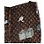 LOUIS VUITTON Pantalones rectos Catgram de seda 38 Brown LV Auth BA15774SAM Castaño - vista 3
