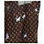 LOUIS VUITTON Pantalones rectos Catgram de seda 38 Brown LV Auth BA15774SAM Castaño - vista 5