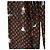 LOUIS VUITTON Pantalones rectos Catgram de seda 38 Brown LV Auth BA15774SAM Castaño - vista 6