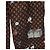 LOUIS VUITTON Pantalones rectos Catgram de seda 38 Brown LV Auth BA15774SAM Castaño - vista 7