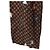 LOUIS VUITTON Pantalones rectos Catgram de seda 38 Brown LV Auth BA15774SAM Castaño - vista 8