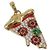 LOUIS VUITTON LV Pizza Medium Charm Metal Gold M03128 LV Auth 206673M D'oro