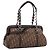 Bolso de mano Christian Dior Trotter Canvas Romantic PVC Brown Silver Auth ep16550V Castaño Plata