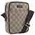Borsa a tracolla GUCCI GG Supreme PVC Beige Silver 122754 Auth 207351A Argento