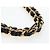 Borsa a tracolla CHANEL Chain Matelasse 25 Pelle Caviar Nero Oro CC Auth BA16029SV D'oro - vista 8