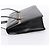 Burberrys Tote Bag Leder Schwarz Silber Auth bs37491 - Ansicht 3