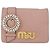 Bolsa de Ombro com Corrente Miu Miu em Couro Rosa Dourado Auth 202534A - vista 13