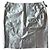 Louis Vuitton silberner Leder-Minirock