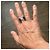 Ring Anillo Hermès "H" en plata y piel negra talla M Negro Hardware de plata - vista 8